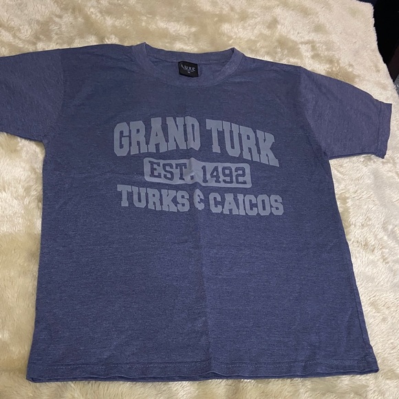 Luxe Tops - Luxe Blue Grand Turk Tee